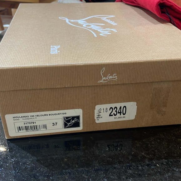 AUTHENTIC: Christian Louboutin Moulamax 100 Velours Bouquete size 37 - Picture 10 of 11